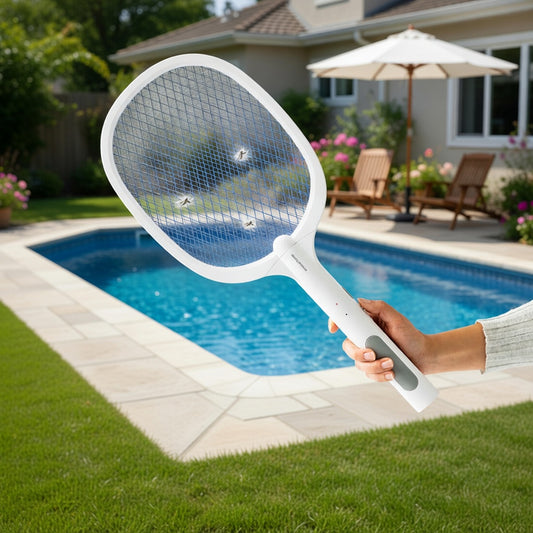 Raqueta Antimosquitos Recargable con Luz UV