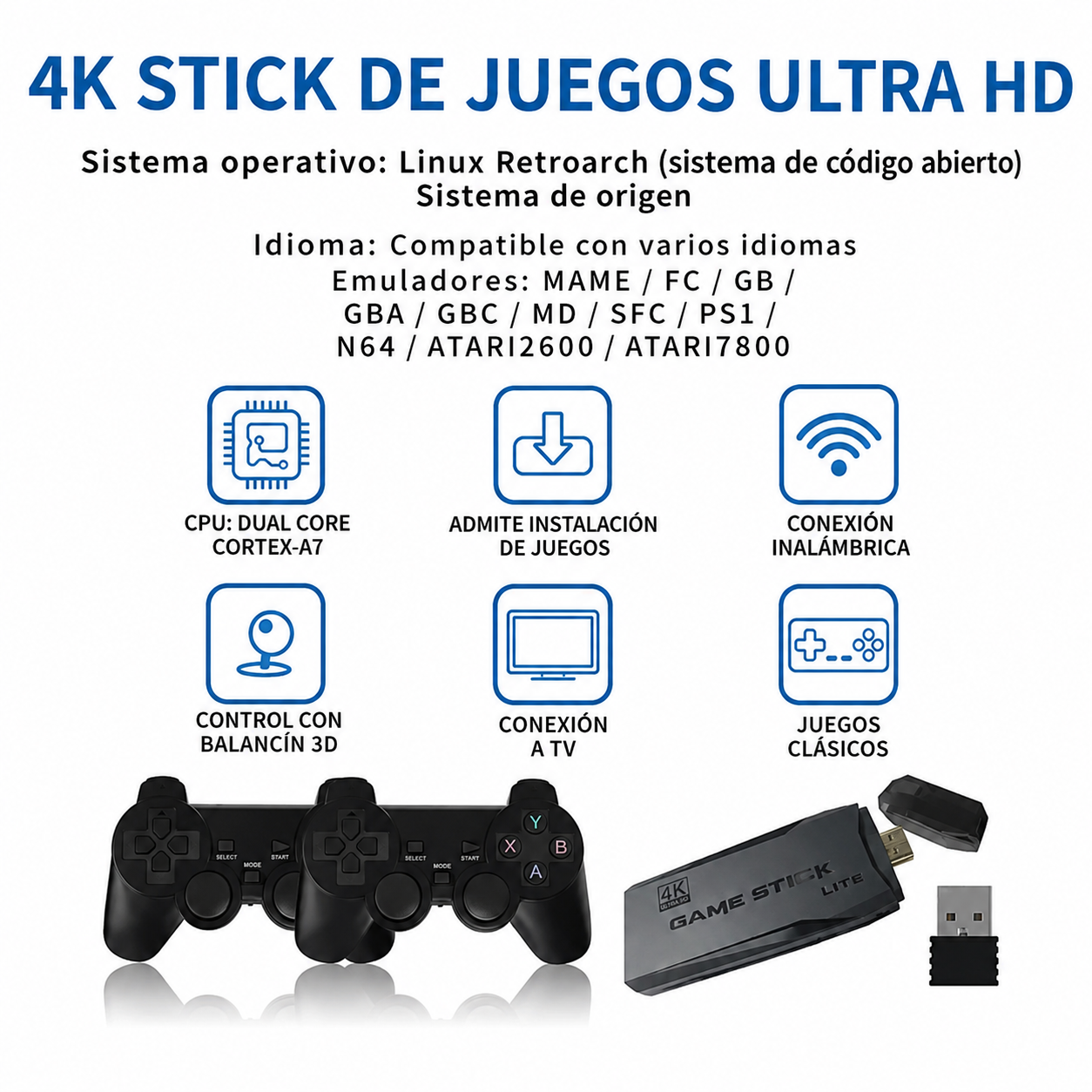 Game Stick 4K – Retro Gaming en Alta Definición