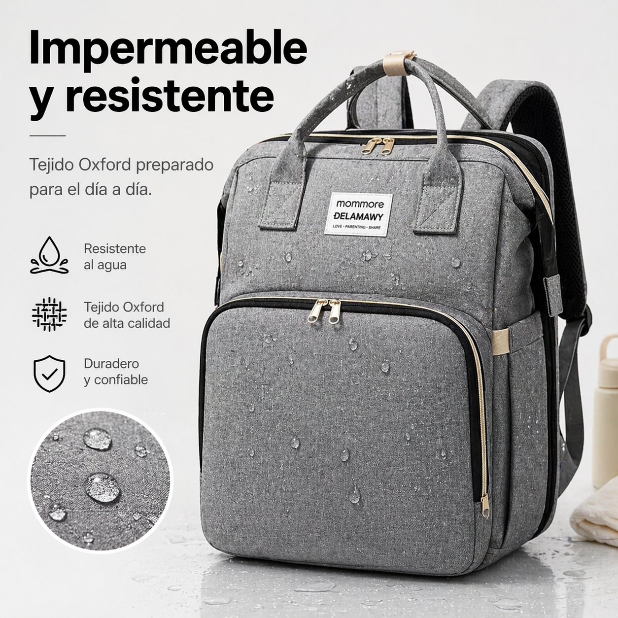 Mochila Cuna-Cambiador todo en uno.