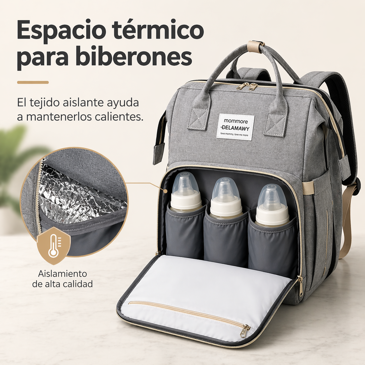 Mochila Cuna-Cambiador todo en uno.