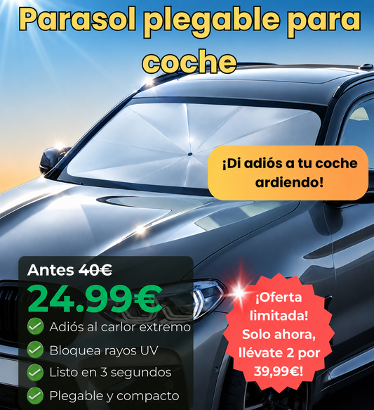 Parasol Plegable para Coche. Protección UV.