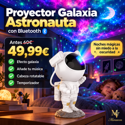 Proyector Galaxia Astronauta con Bluetooth | Luz, Estrellas y Música
