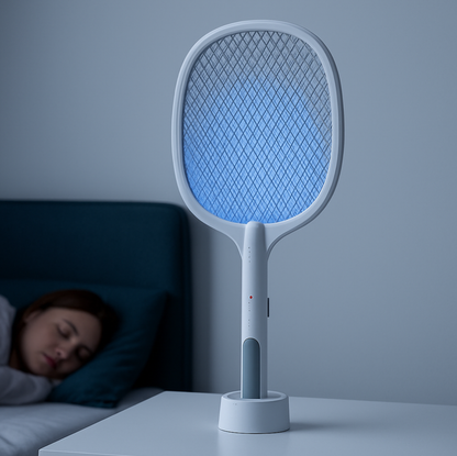 Raqueta Antimosquitos Recargable con Luz UV